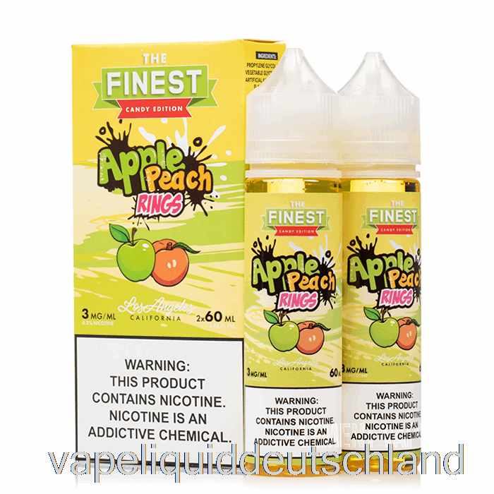 Apfel-Pfirsich-Sauerringe – Die Feinste Süßigkeiten-Edition – 120 Ml, 6 Mg, Vape Deutschland